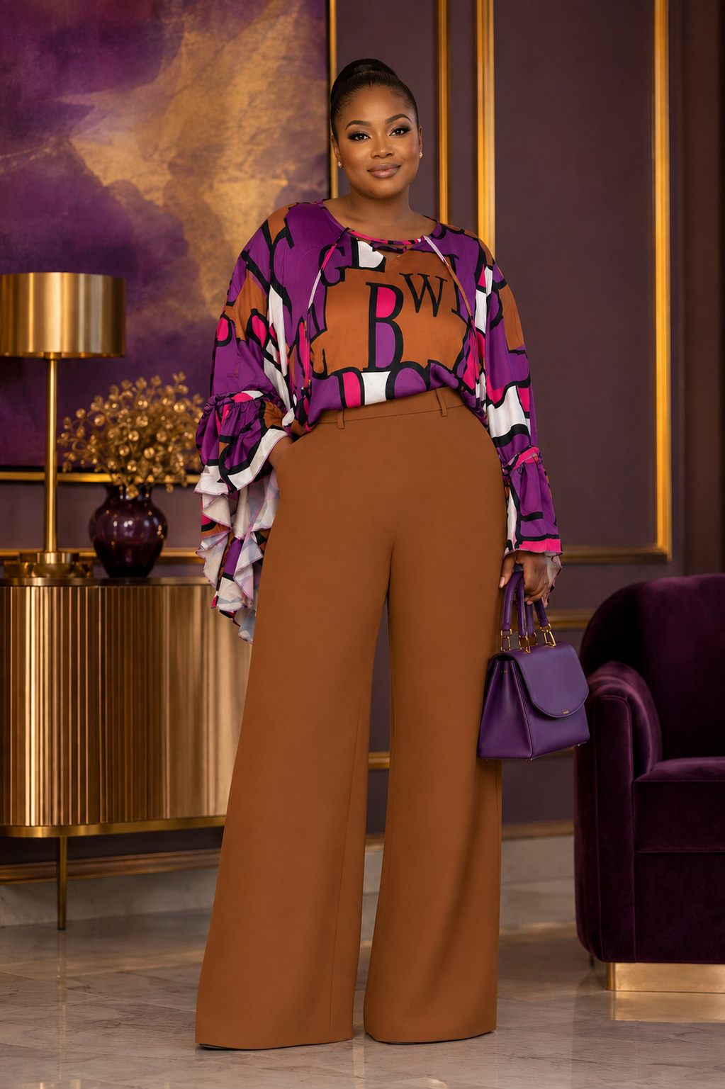 Waterfall Sleeve Blouse